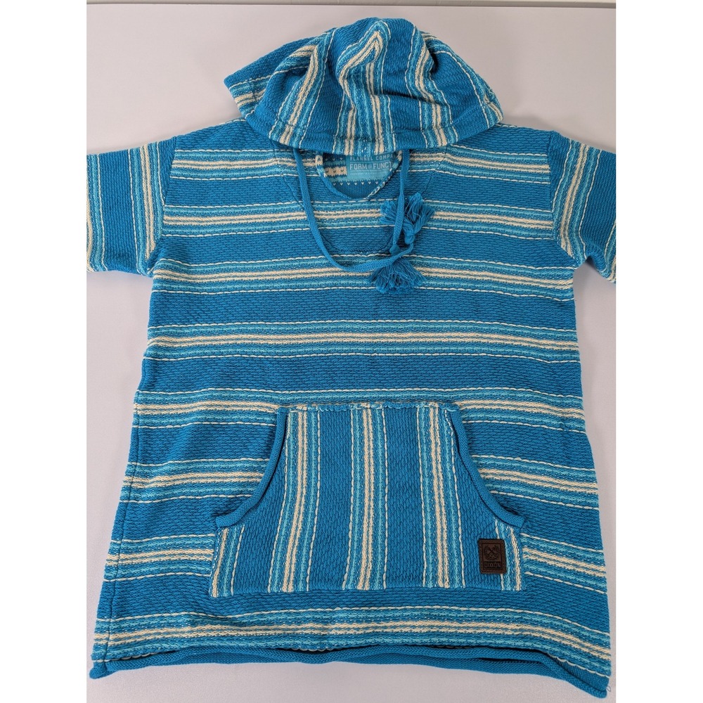 Dixxon Flannel Co. Baja Hoodie Pullover Women Small Striped Knit Kangaroo Pocket - Picture 7 of 11